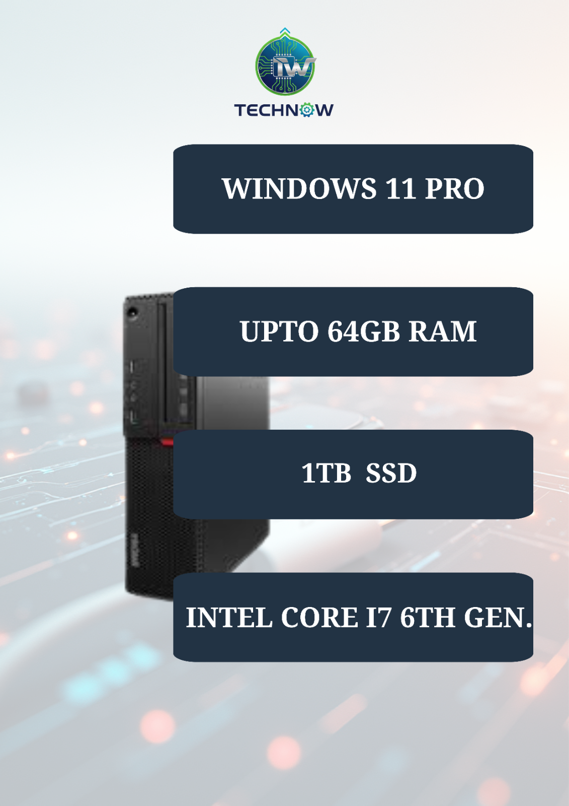 LENOVO SFF Desktop Computer PC i7 up to 64GB RAM 1TB SSD Windows 11 Pro ...