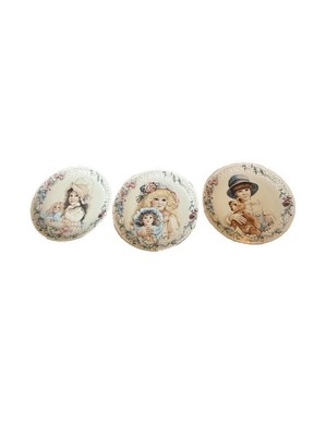 Hamilton Collection Jan Hagara ''Dear To My Heart'' Collection - 3 Plate Set  1990