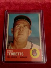 1963 Topps #48 Birdie Tebbetts - Cleveland Indians Manager