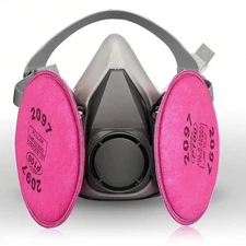 6200 Half Face Respirator Facepiece Mask & 2- 2097 P100 Particulate Filter