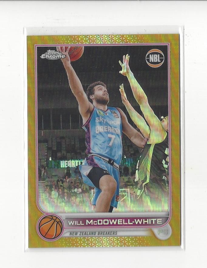 2022-23 Topps Chrome NBL Gold Refractor #58 Will McDowell-White /50