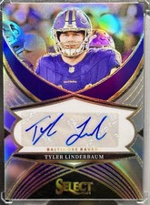 2024 Panini Select - Select Signatures Tyler Linderbaum Silver Prizm Auto (AU)