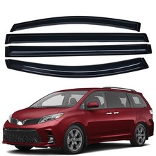 Tape-on Smoke Window Visors Rain Guards Vent Shade For 2011-2020 Toyota Sienna