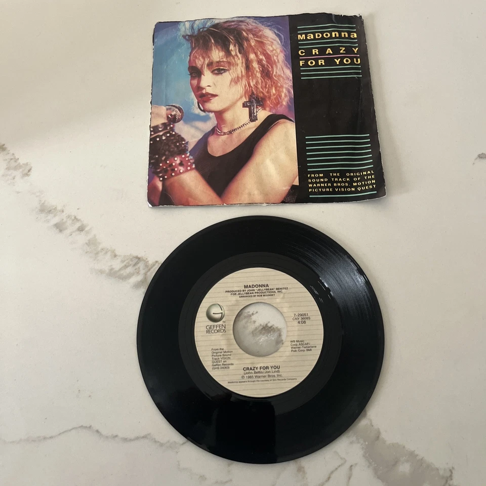 Madonna Lot Crazy For You 45 Single 1985 Vision Quest (Rare) + Ray of Light CD Foto 2 de 4