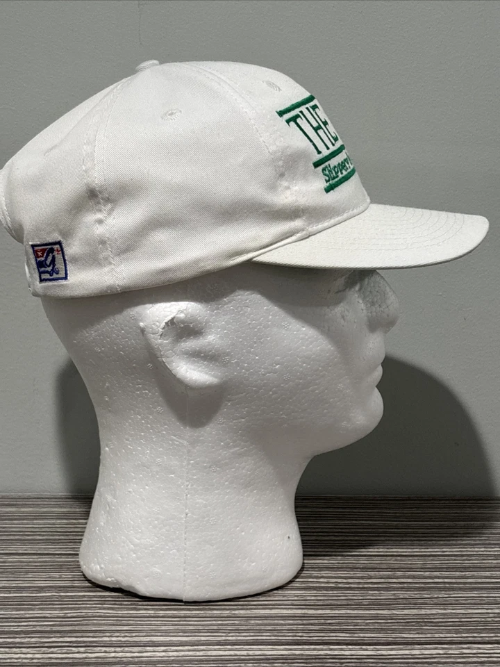 Vintage Slippery Rock University The Game Split Bar SnapBack Hat White Rare Cap - Image 3 of 4