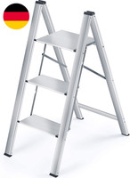 Kingrack Stufenleiter, Trittleiter Stufen, Klapptrittleiter Mit Handlauf, Rutsch