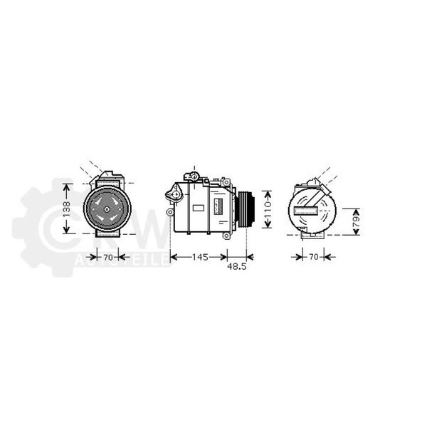 AVA Quality Cooling Kompressor Klimaanlage Passend FüR BMW 3Er E46-image