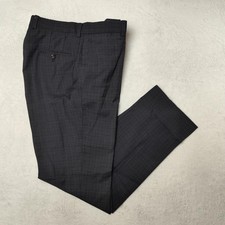 Ted Baker Pants Mens 35x34 Gray Check Wool Jefferson Slim Canada Dress Slacks