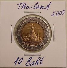 Thailand coin,  10 Baht,  2005
