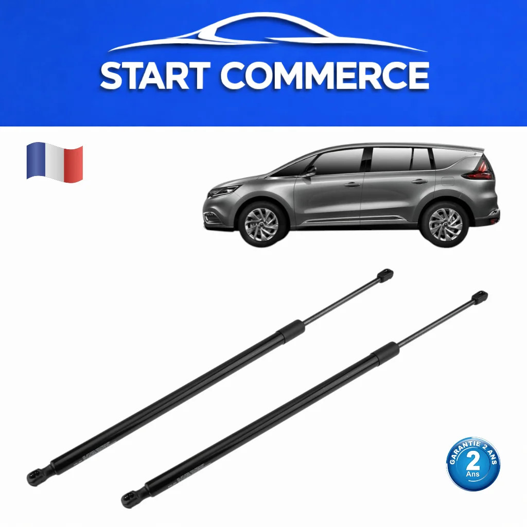 Vérins de coffre Renault Espace V résolvant le problème de hayon lourd OE 904520418R