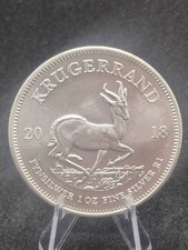 South African Mint 2018 1oz Fine Silver 0.999 Krugerrand Bullion Coin
