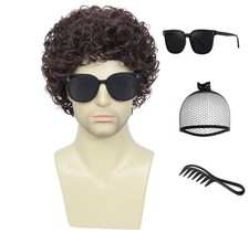 Afro Wigs Short Wig for Male Rocker Wig California Halloween Cosplay Costume ...