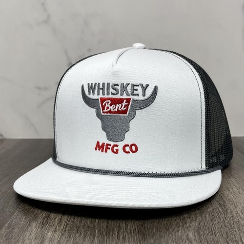 Whiskey Bent Hat Co Banquet White Trucker Mesh Back Adjustable Snapback