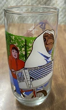 1982 VINTAGE E.T. EXTRA TERRESTRIAL AAFES COLLECTOR GLASS DRINKING