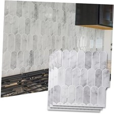 10-Sheet Peel and Stick Kitchen Backsplash Tile, Vinyl 12x12 Inch Grey Marble