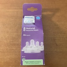 Philips Avent Natural Response Nipples, Extra Slow Flow Flow 1 , 4-Pack, SCY961