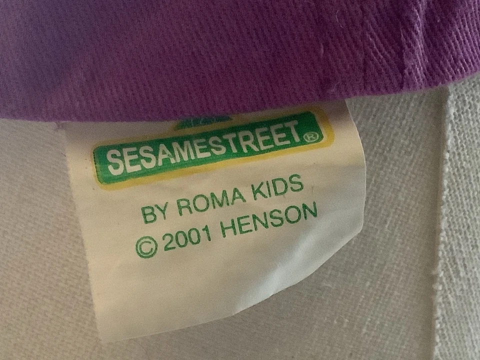 Gorra elástica vintage 2001 Elmo Sesame Street para niños pequeños rosa y púrpura Foto 4 de 4