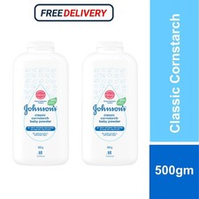 2x Johnson  s Baby Powder Cornstarch Classic 500g Soft  Gentle Baby Skin Care