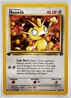 Meowth First 1st Edition 62/82 Pokémon Card 2000 Team Rocket LP