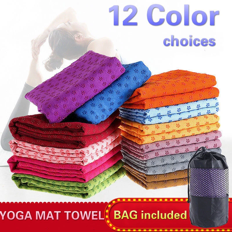 Pilates Yogamatte Handtuch Fitness Sport Training rutschfest Absorption Schwitz - Bild 2 von 4