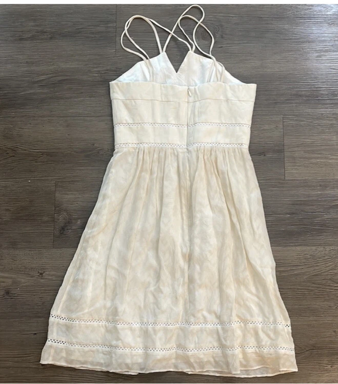 OFF WHITE Abito da babydoll bianco sporco in seta taglia 0