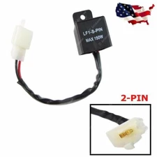 2-Pin Electronic LED Flasher Relay FIX Motorcycle Turn Signal Bulbs Hyper Flash