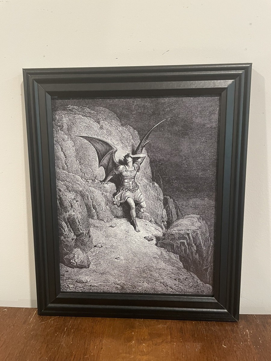 Gustave Dore Lucifer Satan Paradise Lost Framed Print 10x12 John