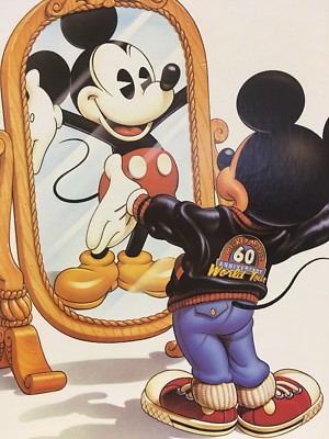 Vintage 60th Anniversary Of Mickey Mouse Poster Picture Walt