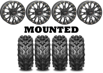 Kit 4 Interco Swamp Lite 27x9-14/27x11-14 on SB-4 Beadlock Matte Black TER