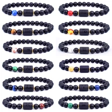 12 Constellation Zodiac Signs Beads Couples Bracelet Natural Stone Bracelet Gift
