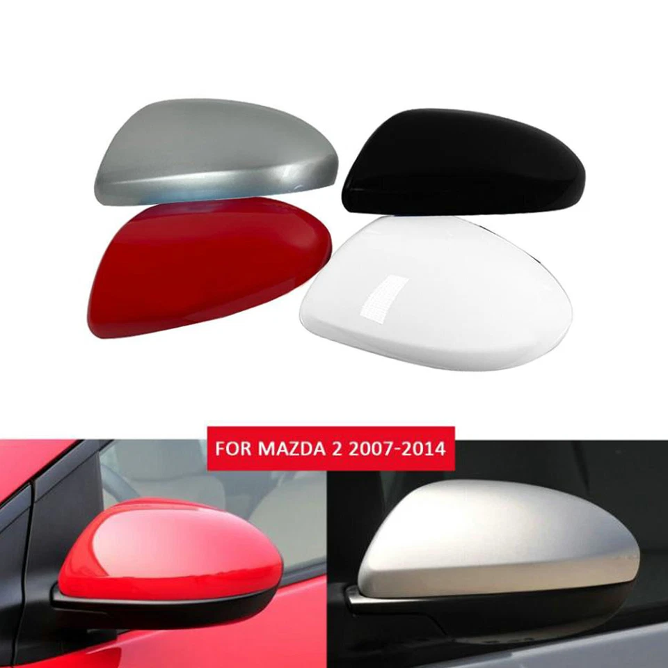 Car Door Wing Mirror Cover Cap Replacement No-Signal For 2007-2014 Mazda 2 DEMIO - Изображение 2 из 4