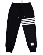 Thom Browne Navy Blue Classic Engineered Loopback 4 Bar Sweatpants Size 3 (M)