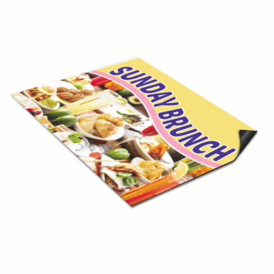 Car Magnet Set of 2 Sunday Brunch Outdoor Advertising Printing Industrial Sign