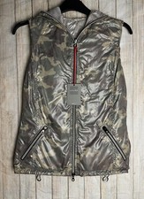 Duvetica Goose Down Reversible Gilet Hooded Quilted Bnwt £300 Vest 44it 12uk