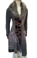 Izabel London Lady's Long Line Cardigan Coat Size S 8 10 Vgc