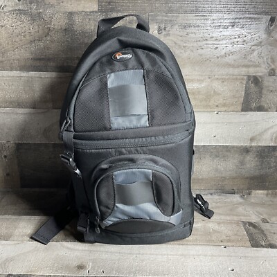 Black Lowepro Slingshot 200 AW Shoulder Sling Camera Bag Backpack W/Dividers