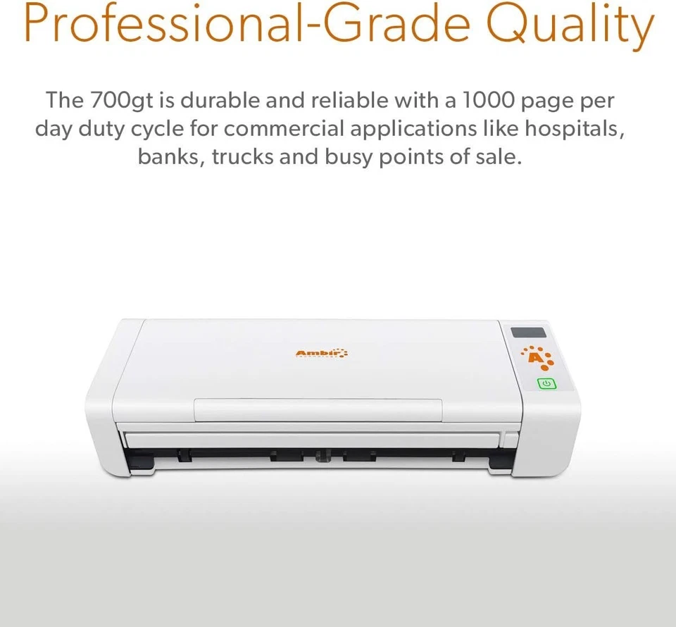 Ambir nScan 700gt Hybrid Duplex Document Scanner for Windows PC - Image 3 of 4