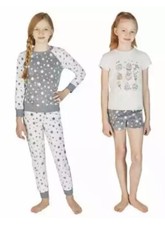 BCBG Girls Youth 4-piece Lounge Set, Cupcakes, Grey White Pink Large 14-16