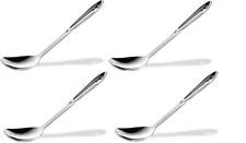 All-Clad T102 Stainless Steel Solid Spoon/Kitchen Tool, 13-Inch, Silver 4-Pack