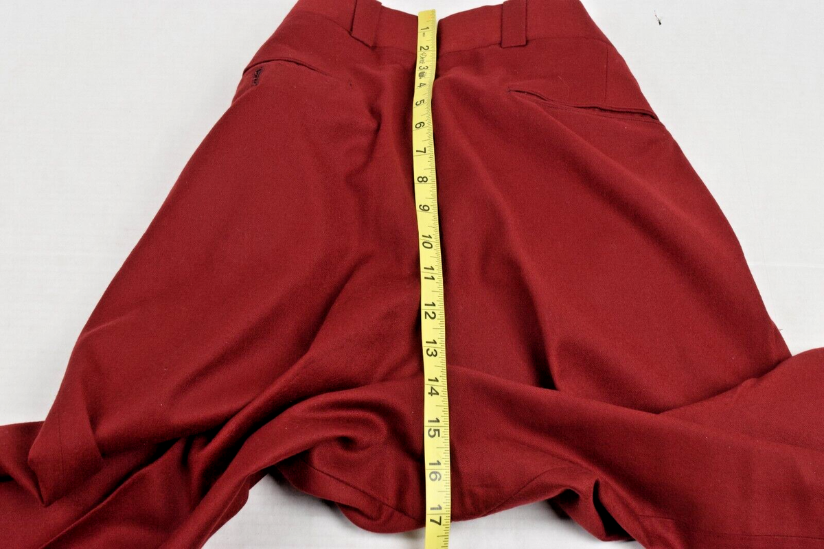 Pantalon Vintage Hickey Freeman Laine Merlot - Taille W32 L28 - Années 60 USA