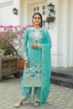 Heavy Chinon Silk Salwar Kameez with Dupatta for women and girls