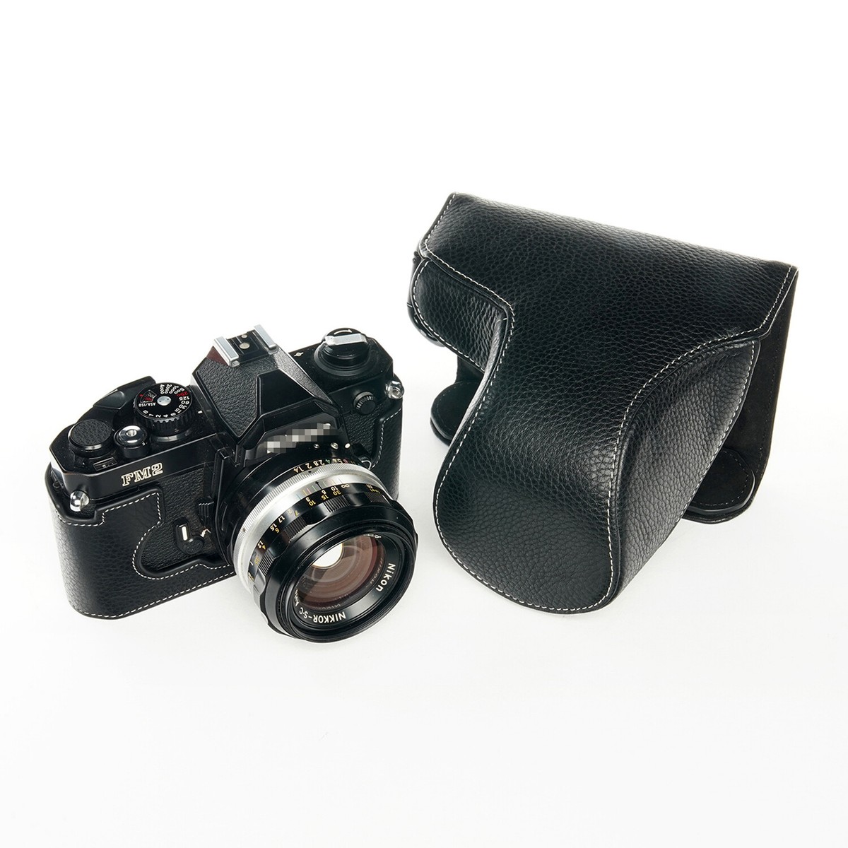 Funper Nikon FM2 ハンドメイド 本革 フルカメラケース カバー Handmade Real Leather Camera Full Body Cases Bag Cover Protect Fit