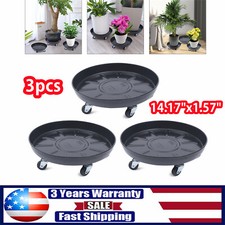 3* Heavy Duty Plant Dolly Rolling Flower Pot Holder Stand With 5 Wheels 14.17"
