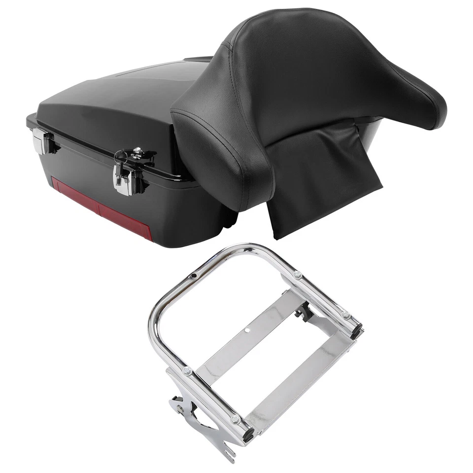 Chopped Pack Trunk & Mount Rack For Harley Touring Road King Street Glide 97-08 Foto 2 de 4