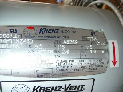 Krenz-Vent Transformer Cooling Fan F16-A877 | eBay
