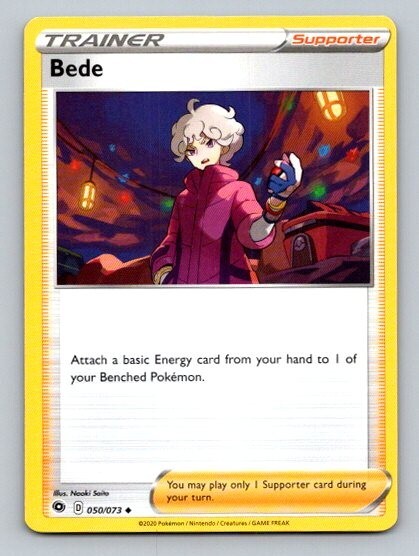 2020 Pokemon Card Champions Path Bede 50/73
