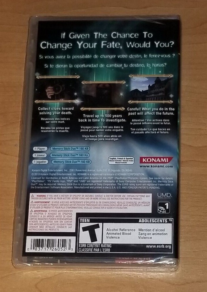 Shadow of Destiny (Sony PlayStation Portable PSP) NEW SEALED
