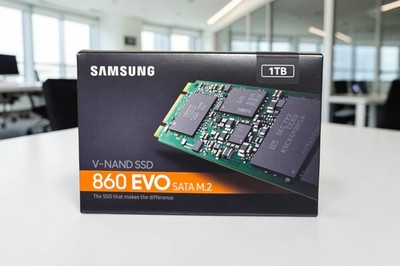 Samsung 860 EVO 1TB  -  M.2 SATA 2280 Internal SSD (V-NAND Technology) Sealed  