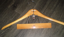 Vintage heavy duty wooden suit hanger by Setwell