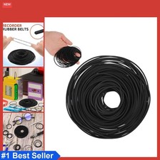 Cassette Recorder Rubber Belts 100 Pack 40-135mm 1mm Width Repair Maintenance